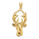 10K 3-D Deer Head Charm - Image 4