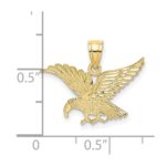 10K Flat Engraved Eagle Charm - Image 3