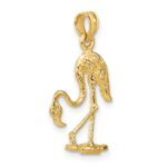 10K 3-D Textured Flamingo Charm - Image 5