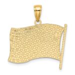 10K w/ Enamel American Flag Charm - Image 4