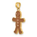 10K 3-D Enamel Gingerbread Man Charm - Image 5