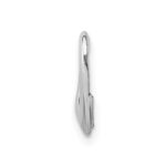 10K White Gold Floating Heart Charm - Image 2