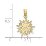 10K Smiling Sun Charm - Image 3