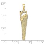 10K 3-D Flat Hand Saw Charm - Image 3