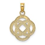10K Small Celtic Eternity Knot Circle Charm - Image 4