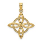10k Small Celtic Eternity Knot Charm