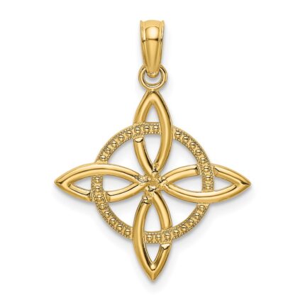 10k Small Celtic Eternity Knot Charm