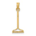 10K 3-D Landscape Rake Garden Tool Charm