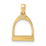 10K 3-D Polish Small Horse Stirrup Charm