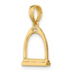 10K 3-D Polish Small Horse Stirrup Charm - Image 5