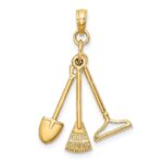 10K 3-D Moveable Garden Tool Collection Charm - Image 4