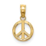 10k 3-D Peace Symbol Charm - Image 4