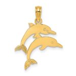 10K Double Dolphins Charm