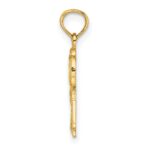 10K Textured Double Palm Tree Charm - Image 2