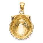 10K 2-D Scallop Shell Charm - Image 4