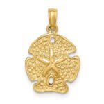 10K Polished Sand Dollar Charm