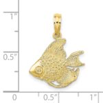 10K Textured Fish Charm - Image 3
