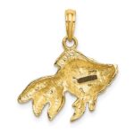 10k Textured Angel Fish Charm - Image 4