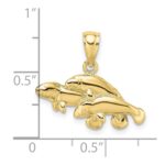 10K Polished Triple Manatee Charm - Image 3