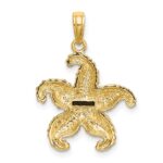 10K 2-D Puffed Starfish Charm - Image 4
