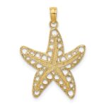 10K Cut-Out Starfish Charm