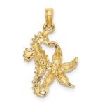 10K Starfish and Seahorse Charm - Image 4