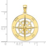 10K Nautical Compass Charm - Image 3