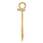 10K 3-D Polished Large Anchor Charm - Image 2