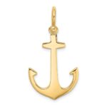 10K 3-D Polished Anchor Charm - Image 4