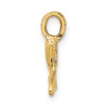 10K Polished Mini Whale Tail Charm - Image 2