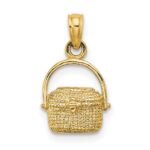 10K 2-D Nantucket Basket Charm