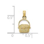 10K 2-D Nantucket Basket Charm - Image 3