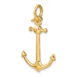 10K 3-D Small Anchor w/ Shackle Bail Charm - Image 5