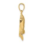 10K 2-D Polished Shark Charm - Image 2