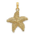 10K Starfish W/ Beaded Texture Charm