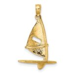 10K 3-D Textured Windsail Surfing Board Charm - Image 4