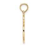 10K Engraved Textured Painters Pallet Charm - Image 2