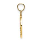 10K Textured Communion Cup on Round Disc Charm - Image 2