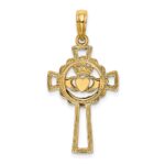 10K Claddagh Cross Charm