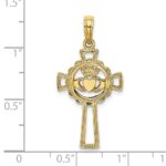 10K Claddagh Cross Charm - Image 3
