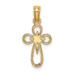 10K Cut-Out Cross w/ Small Interior Cross Charm - Image 4