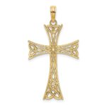 10K Polished Celtic Knot Cross Charm