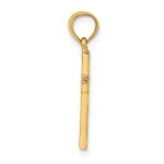 10K Polished and Engraved Cross W/ Heart Center Charm - Image 2