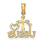 10K JESUS W/ Cross and Heart Charm - Image 4