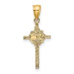 10K 2-D Starburst Crucifix Charm - Image 4