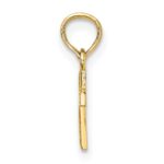 10K Polished and Engraved Mini Cross Charm - Image 2