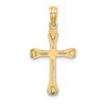10K Polished Beveled Cut-out Cross Pendant - Image 4