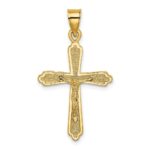 10K Textured Crucifix Charm