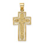 10K Textured Crucifix w/ Frame Charm - Image 4