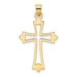 10K Polished and Cut-Out Cross Charm - Image 4